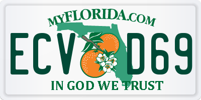 FL license plate ECVD69