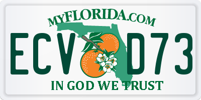 FL license plate ECVD73