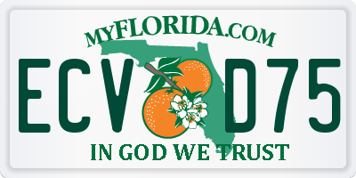 FL license plate ECVD75