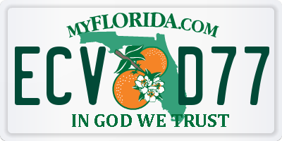 FL license plate ECVD77