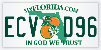 FL license plate ECVD96