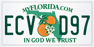 FL license plate ECVD97