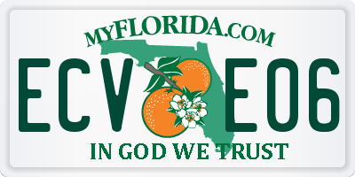 FL license plate ECVE06
