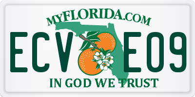 FL license plate ECVE09