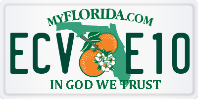 FL license plate ECVE10