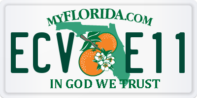FL license plate ECVE11