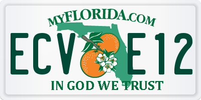 FL license plate ECVE12