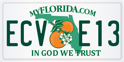 FL license plate ECVE13