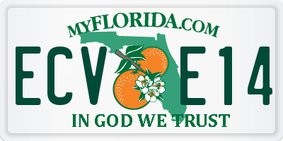 FL license plate ECVE14