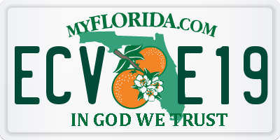 FL license plate ECVE19