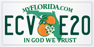 FL license plate ECVE20