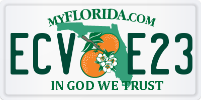 FL license plate ECVE23