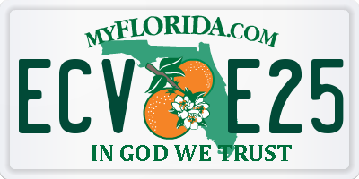 FL license plate ECVE25