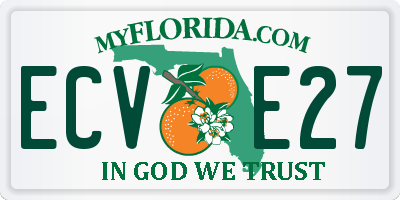 FL license plate ECVE27