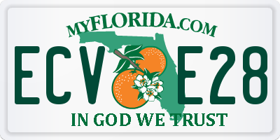 FL license plate ECVE28