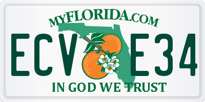 FL license plate ECVE34