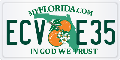 FL license plate ECVE35