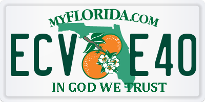 FL license plate ECVE40