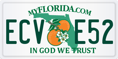 FL license plate ECVE52