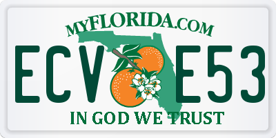 FL license plate ECVE53