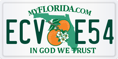 FL license plate ECVE54