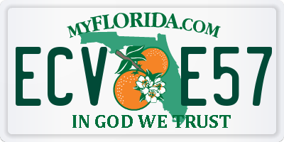 FL license plate ECVE57