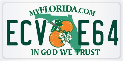 FL license plate ECVE64