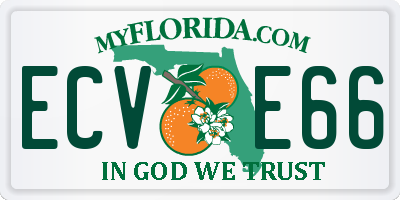 FL license plate ECVE66