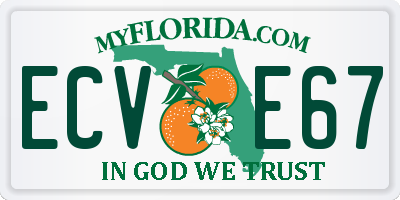 FL license plate ECVE67