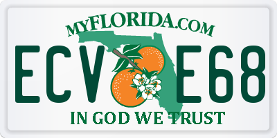 FL license plate ECVE68