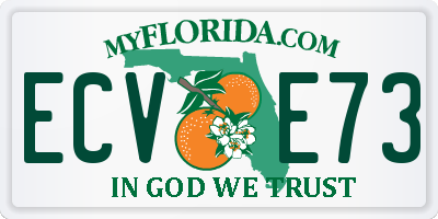 FL license plate ECVE73
