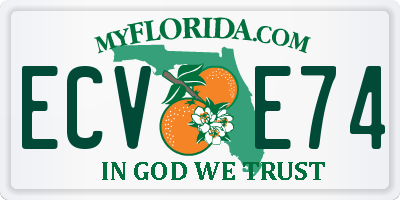 FL license plate ECVE74