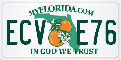 FL license plate ECVE76