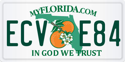 FL license plate ECVE84