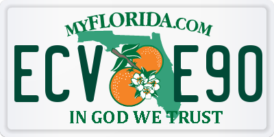 FL license plate ECVE90
