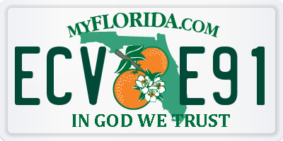 FL license plate ECVE91