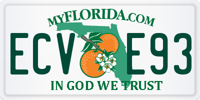 FL license plate ECVE93