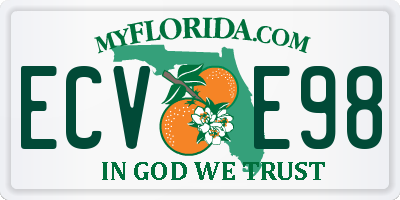FL license plate ECVE98