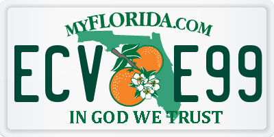 FL license plate ECVE99
