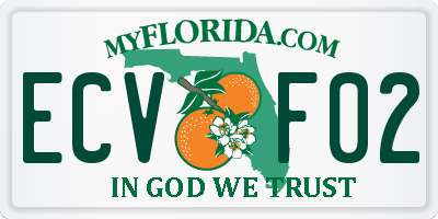 FL license plate ECVF02