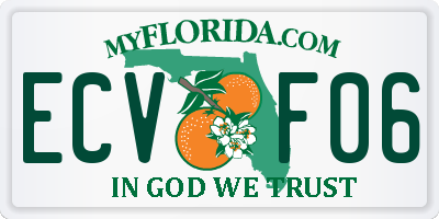 FL license plate ECVF06