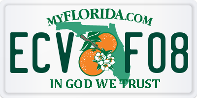 FL license plate ECVF08