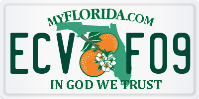 FL license plate ECVF09