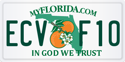 FL license plate ECVF10