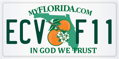 FL license plate ECVF11