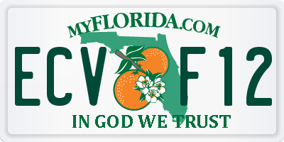 FL license plate ECVF12