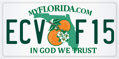 FL license plate ECVF15