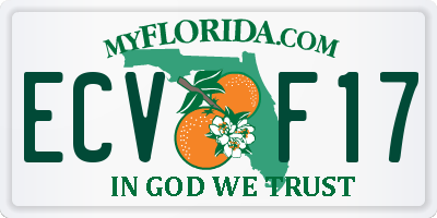 FL license plate ECVF17