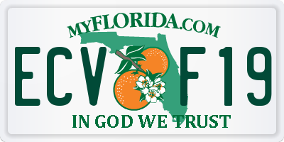 FL license plate ECVF19