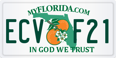 FL license plate ECVF21